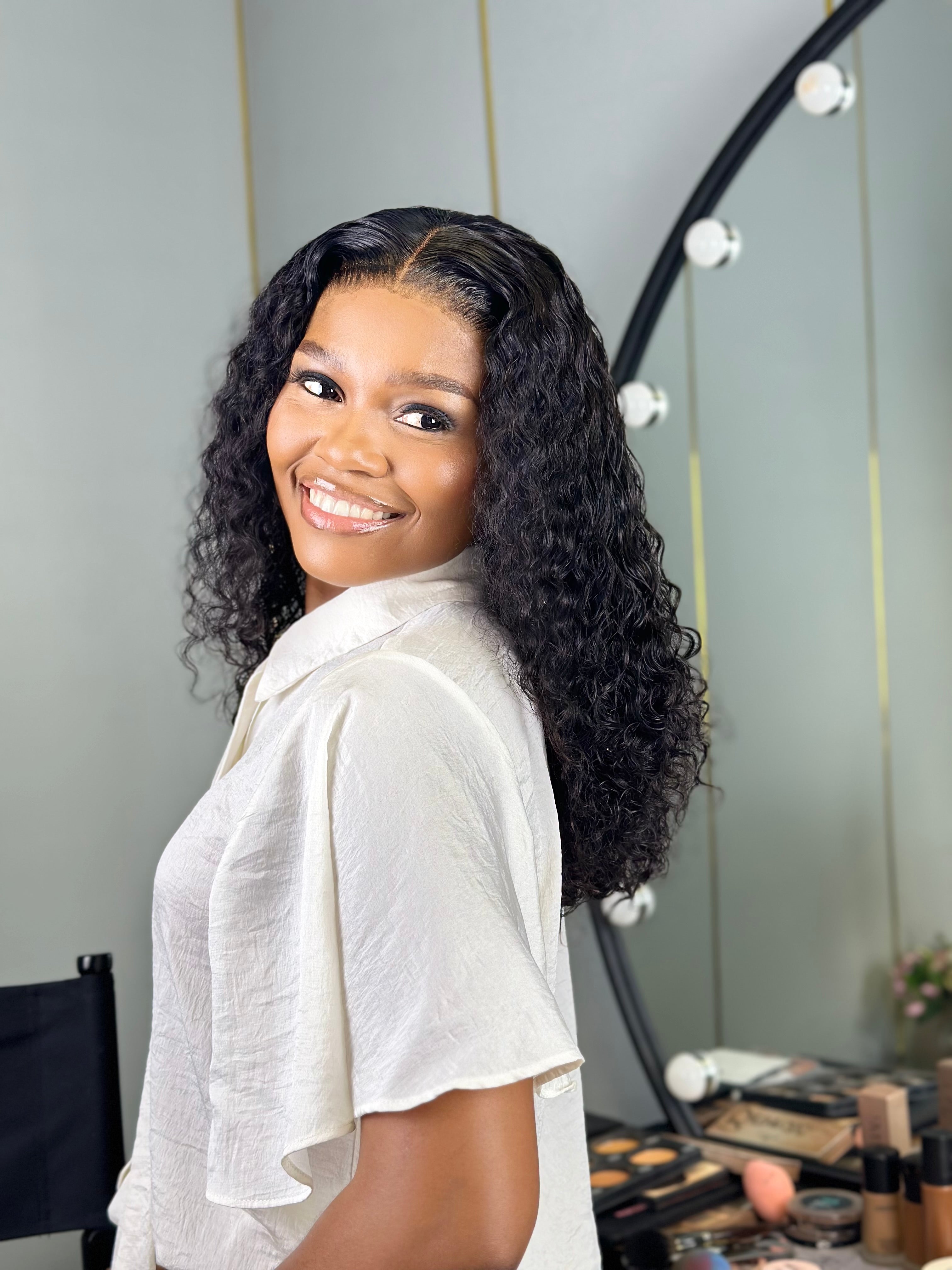 18-Inch Burmese Curly Lace Front Human Hair Wig