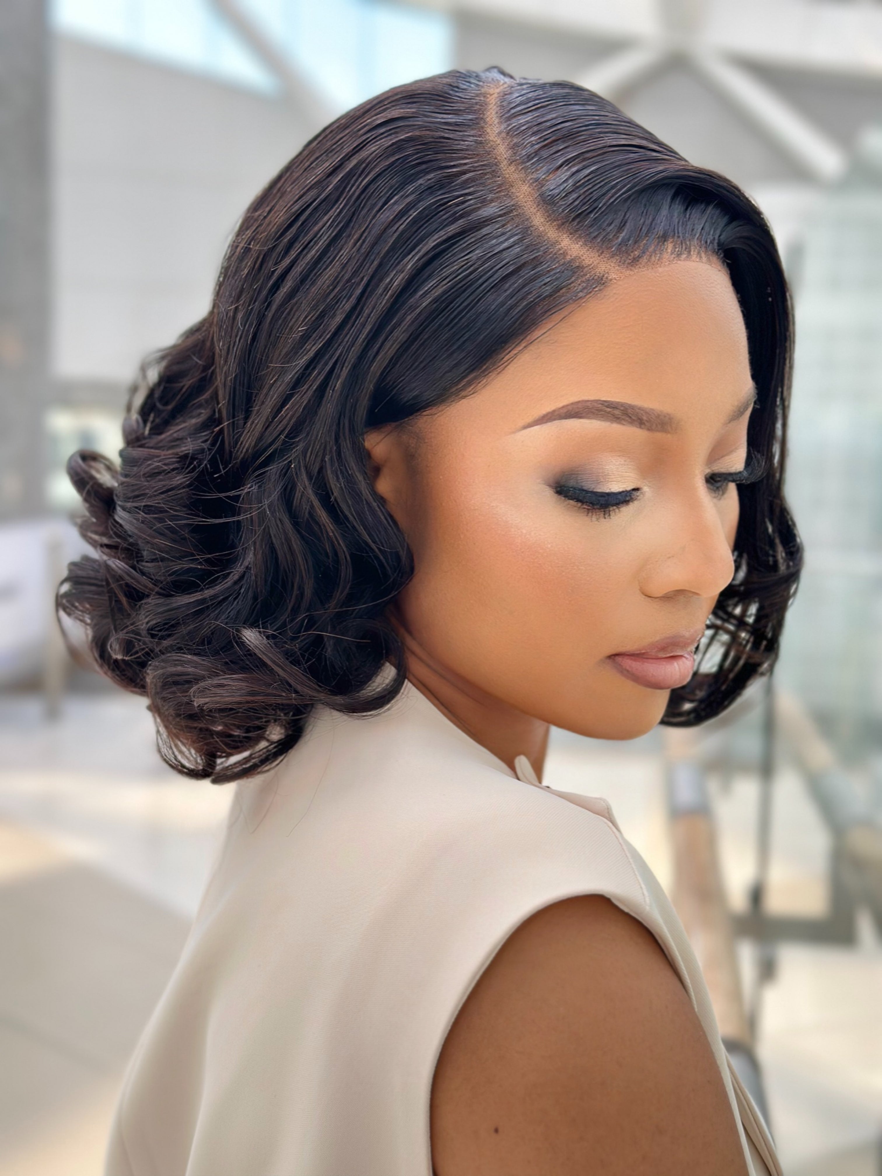 12 Inch Bouncy Curly Glueless Human Hair Wig