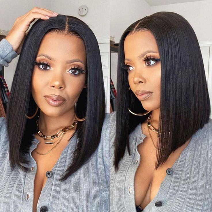 Wear & Go Full Volume Human Hair Bob Wig