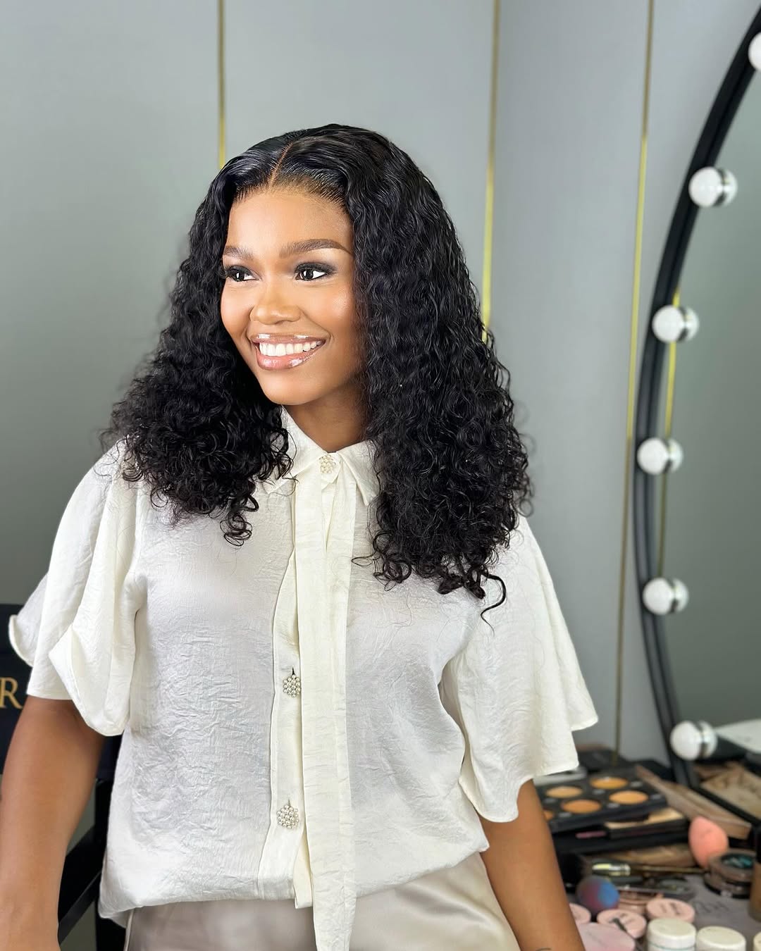 Double Drawn Full Lace Frontal Loose Curly 18 inch Wig Remorehair