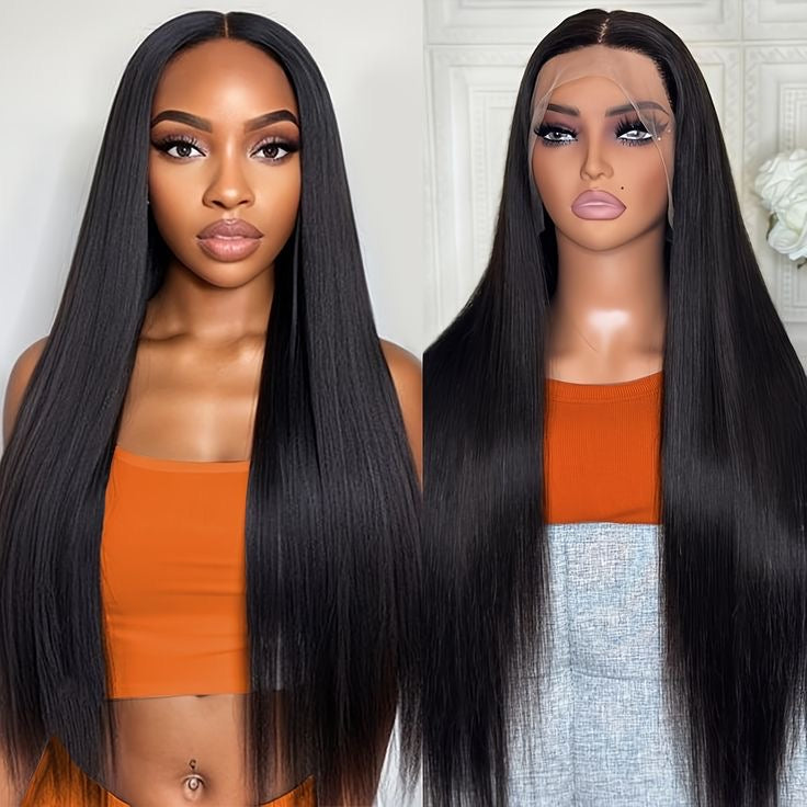 Pre-Bleached Straight Lace Frontal Human Hair Wig