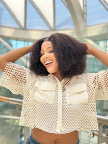 14 Inch Afro Kinky Curly Human Hair Wig