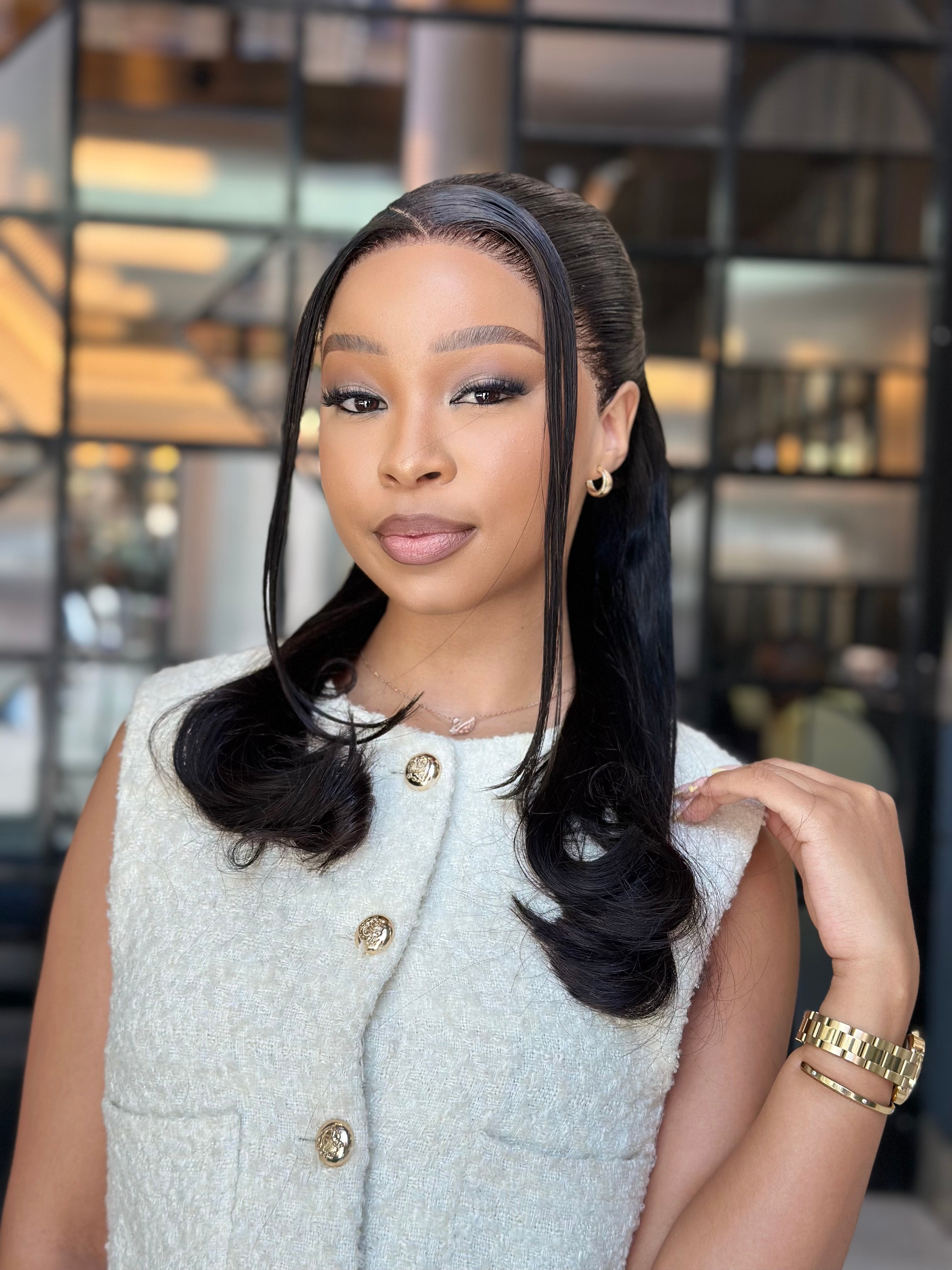 Pre-Bleached Straight Lace Frontal Human Hair Wig