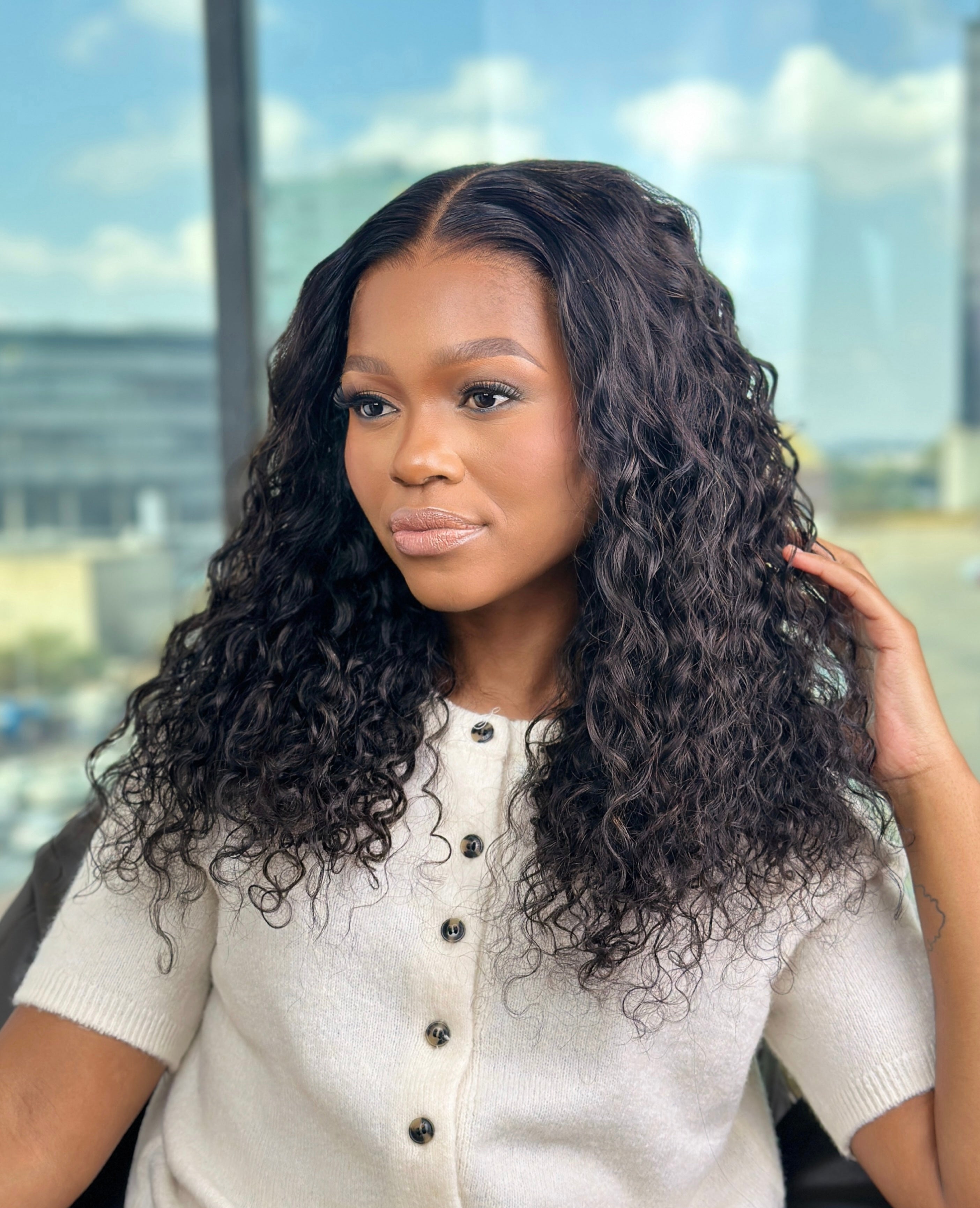 20 Inch Pre-Bleached HD 4x6 Water Curly Human Hair Wig