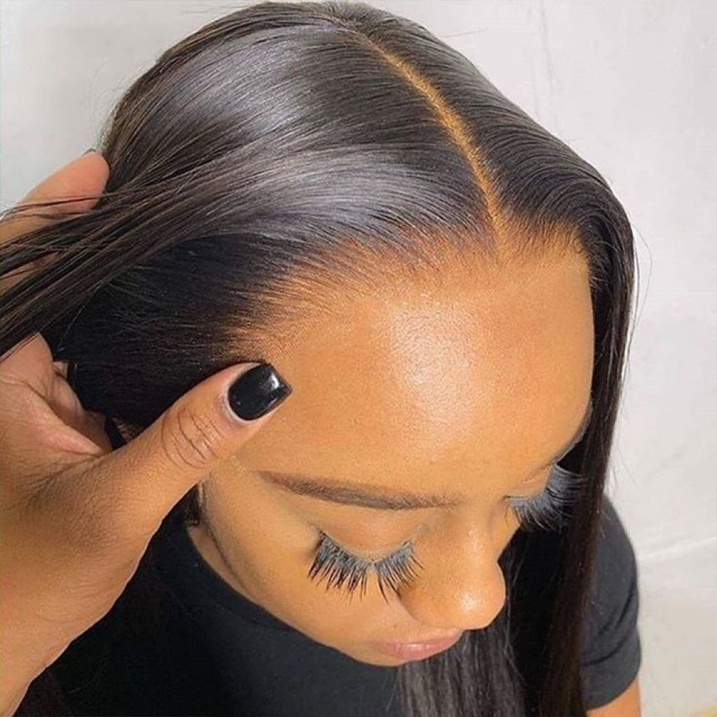 HD 7x5 Lace Pre-Bleached Straight Human Hair Wig