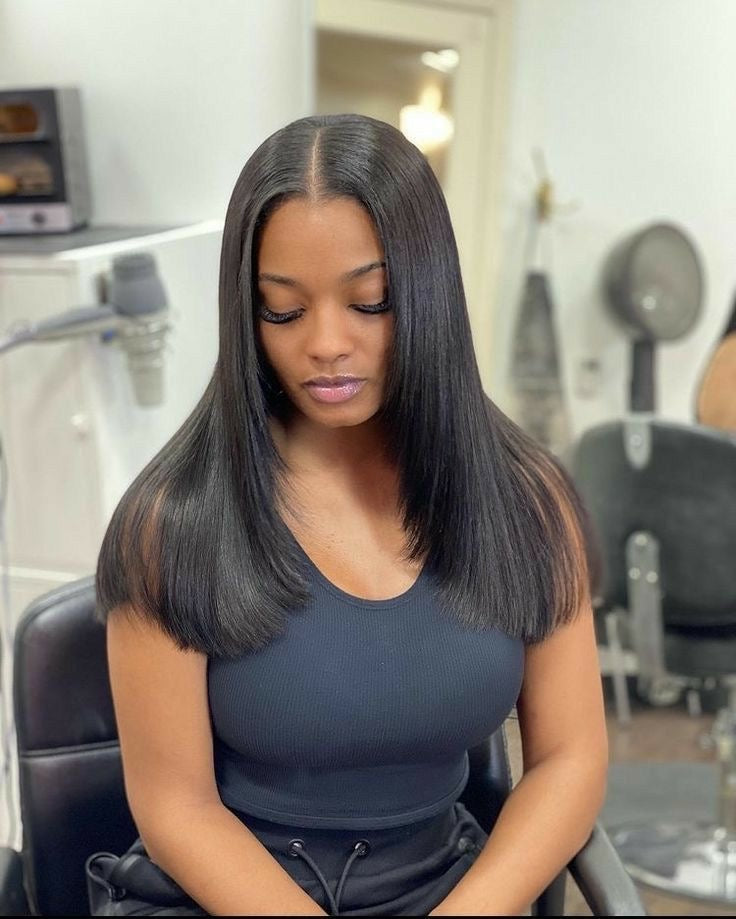 Pre-Bleached Straight Lace Frontal Human Hair Wig