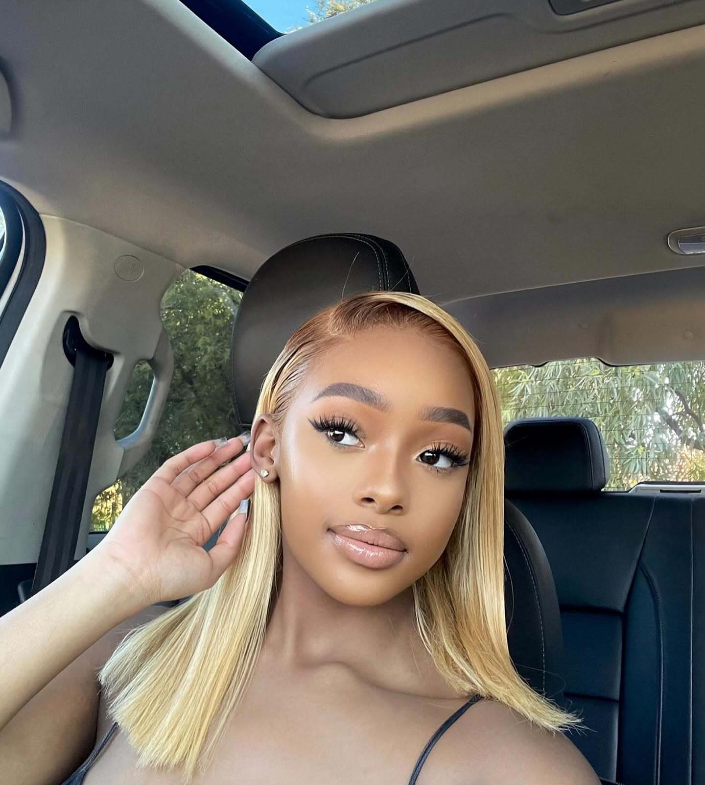 12 Inch Ombre Blonde Frontal Human Hair Bob Wig