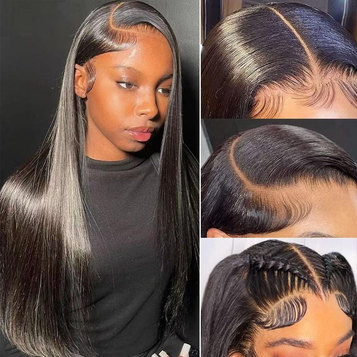 Pre-Bleached Straight Lace Frontal Human Hair Wig