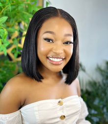 10 Inch HD Pre-Bleached Wear & Go Human Hair Bob Wig