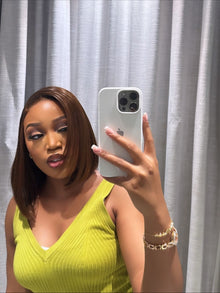 Light Brown Glueless Human Hair Bob Wig