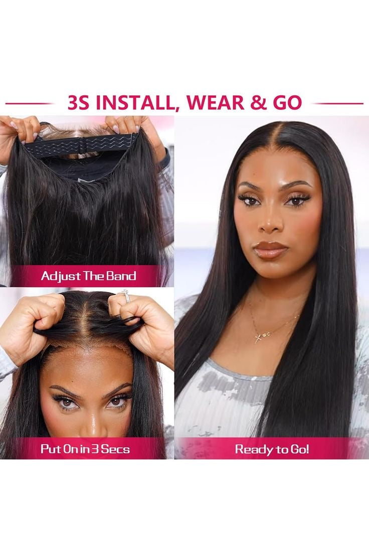 22 Inch Silky Straight 9x6 Glueless Human Hair Wig