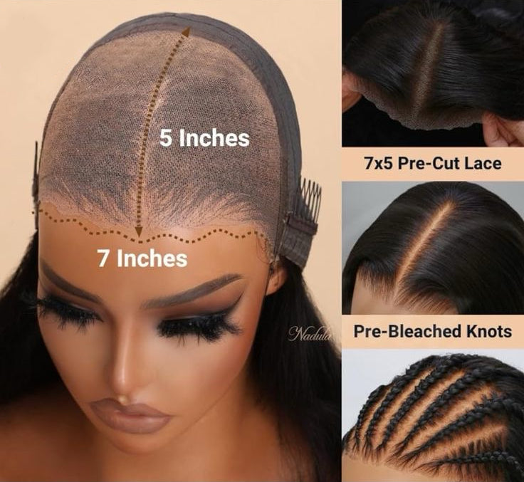 Pre-Bleached 7x5 Lace Wear & Go Human Hair Bob Wig