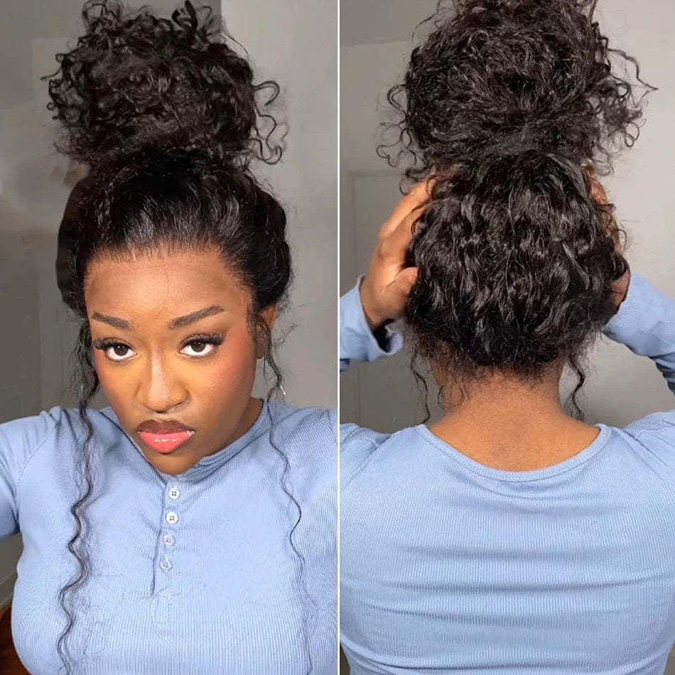Water Weave 360 HD Lace Glueless Human Hair Wigs