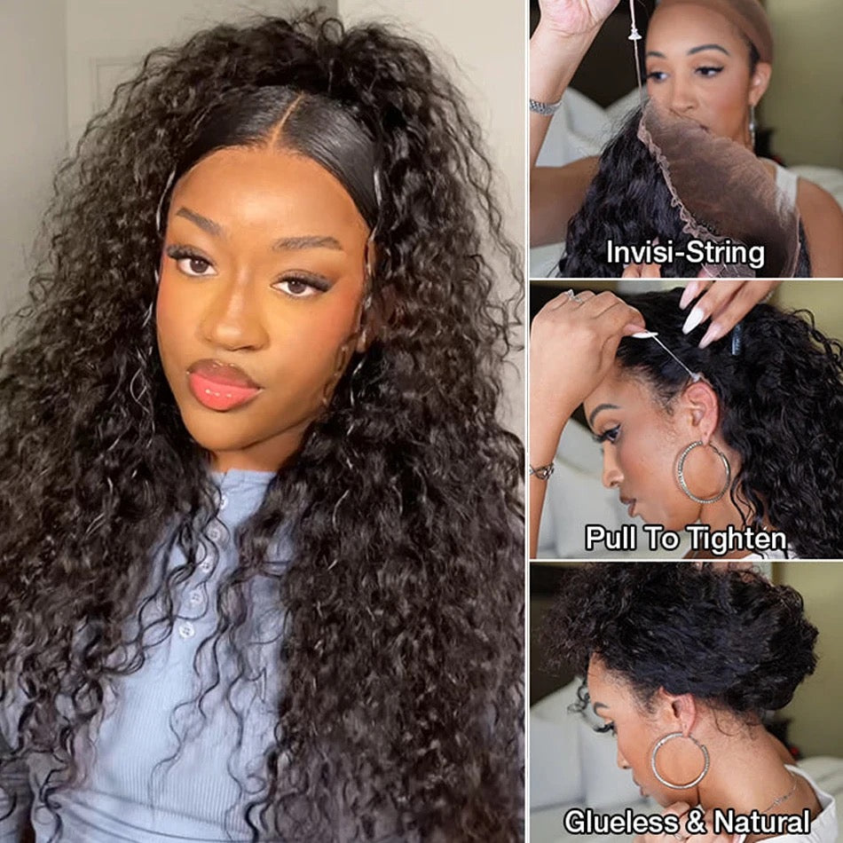 Water Weave 360 HD Lace Glueless Human Hair Wigs