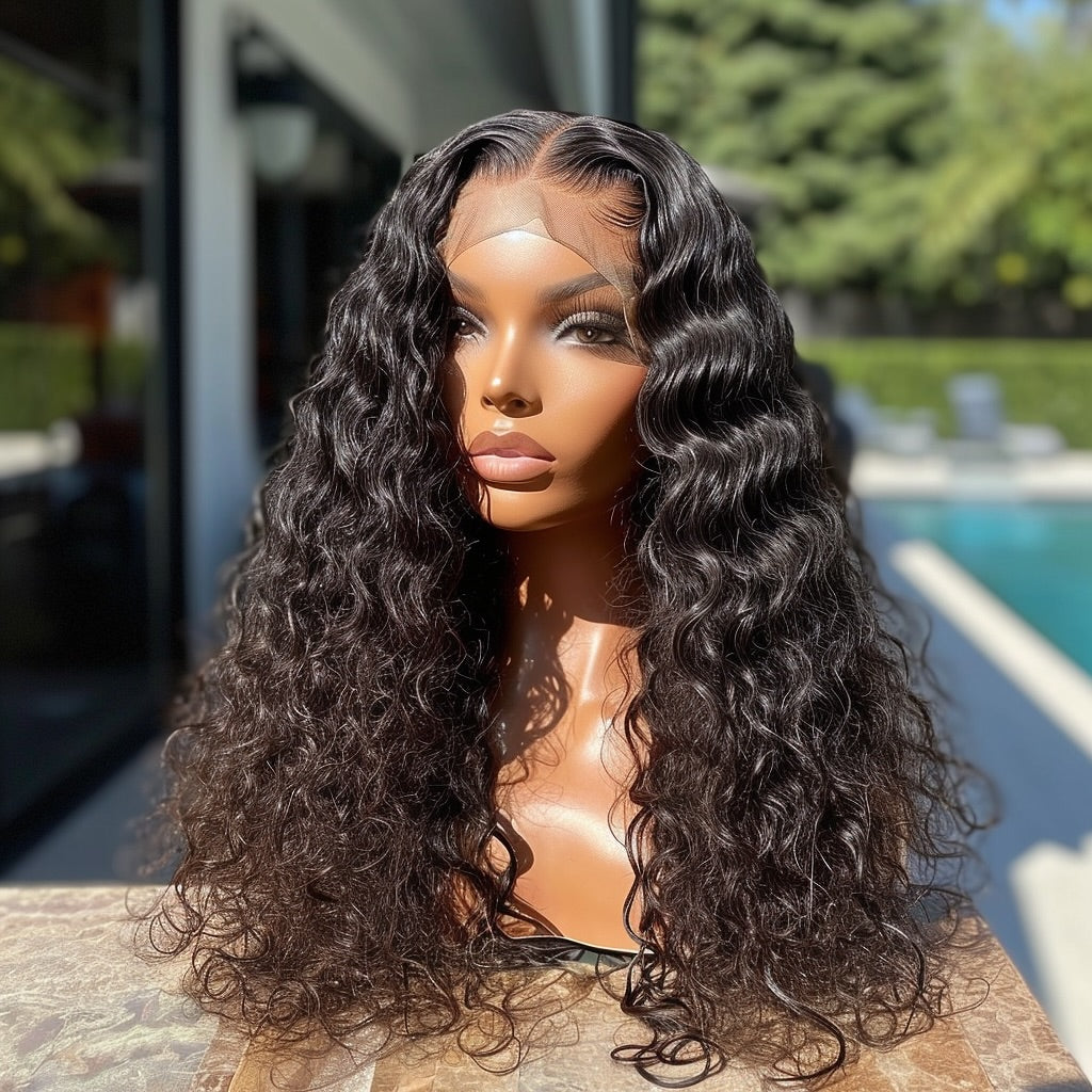 Water Wave Full Frontal Human Hair Wig