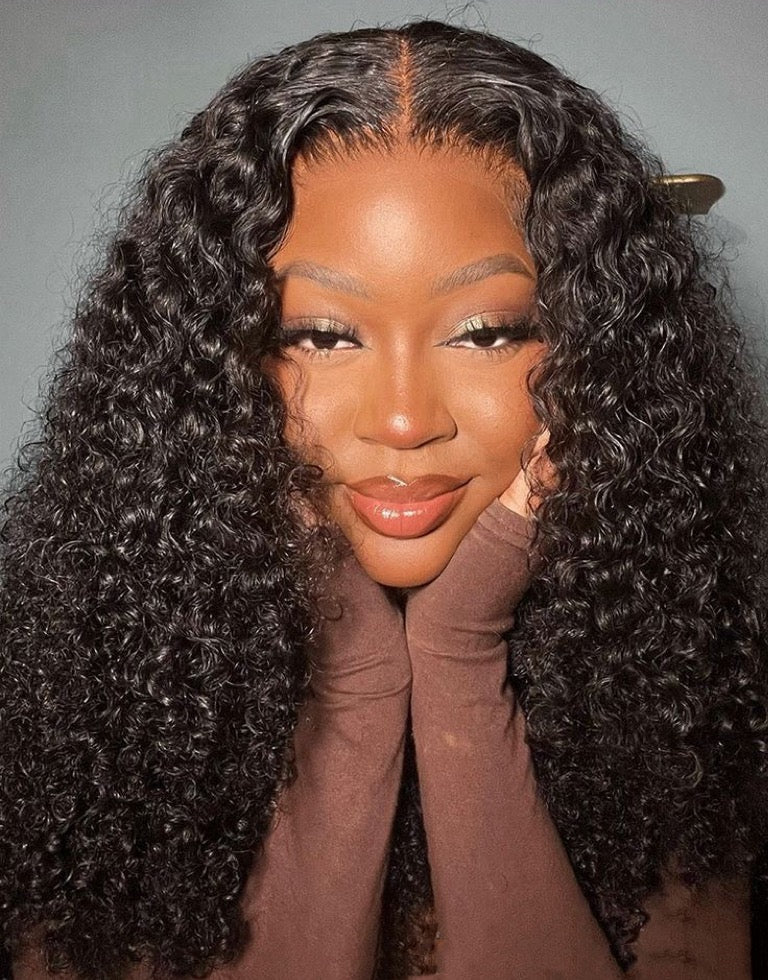 Double Drawn Wear And Go Water Weave With 5 X5 Lace Wigs Remorehair