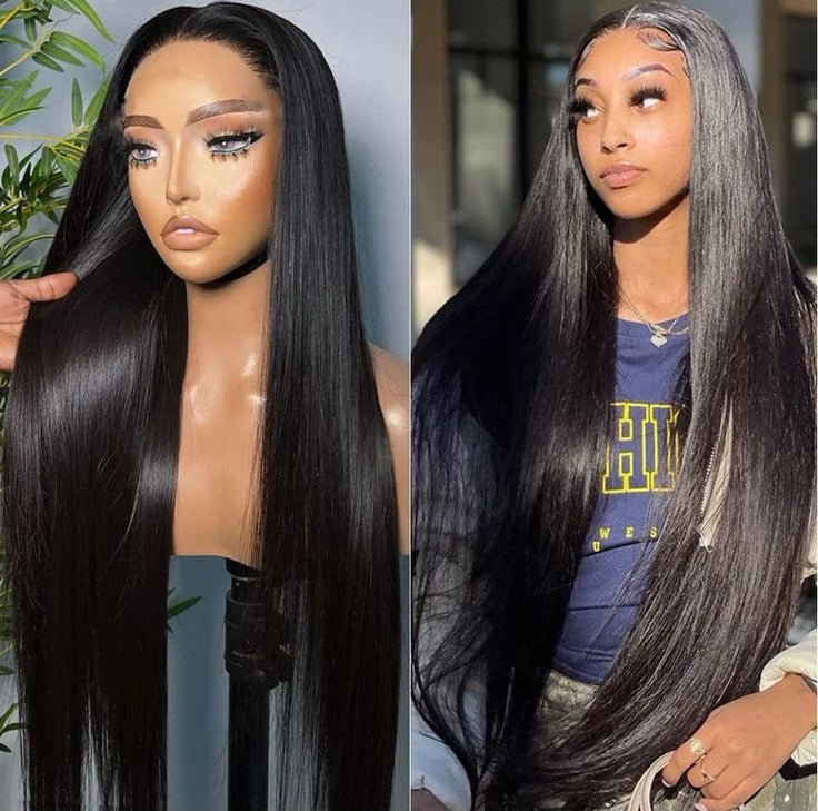 Long Peruvian Frontal Straight Wigs Remorehair