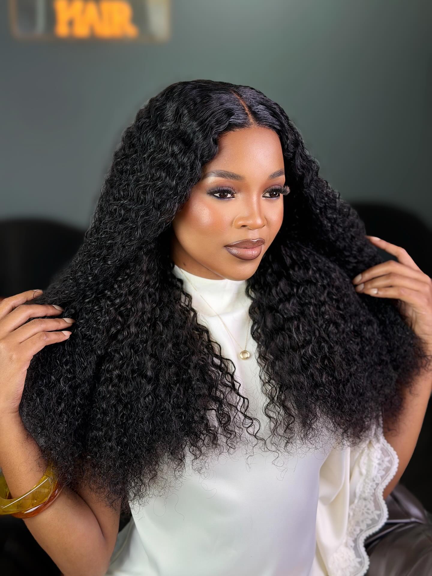 22 Inch Wear & Go Kinky Curly Human Hair Wig