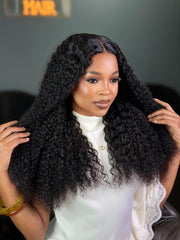 22 Inch Wear & Go Kinky Curly Human Hair Wig