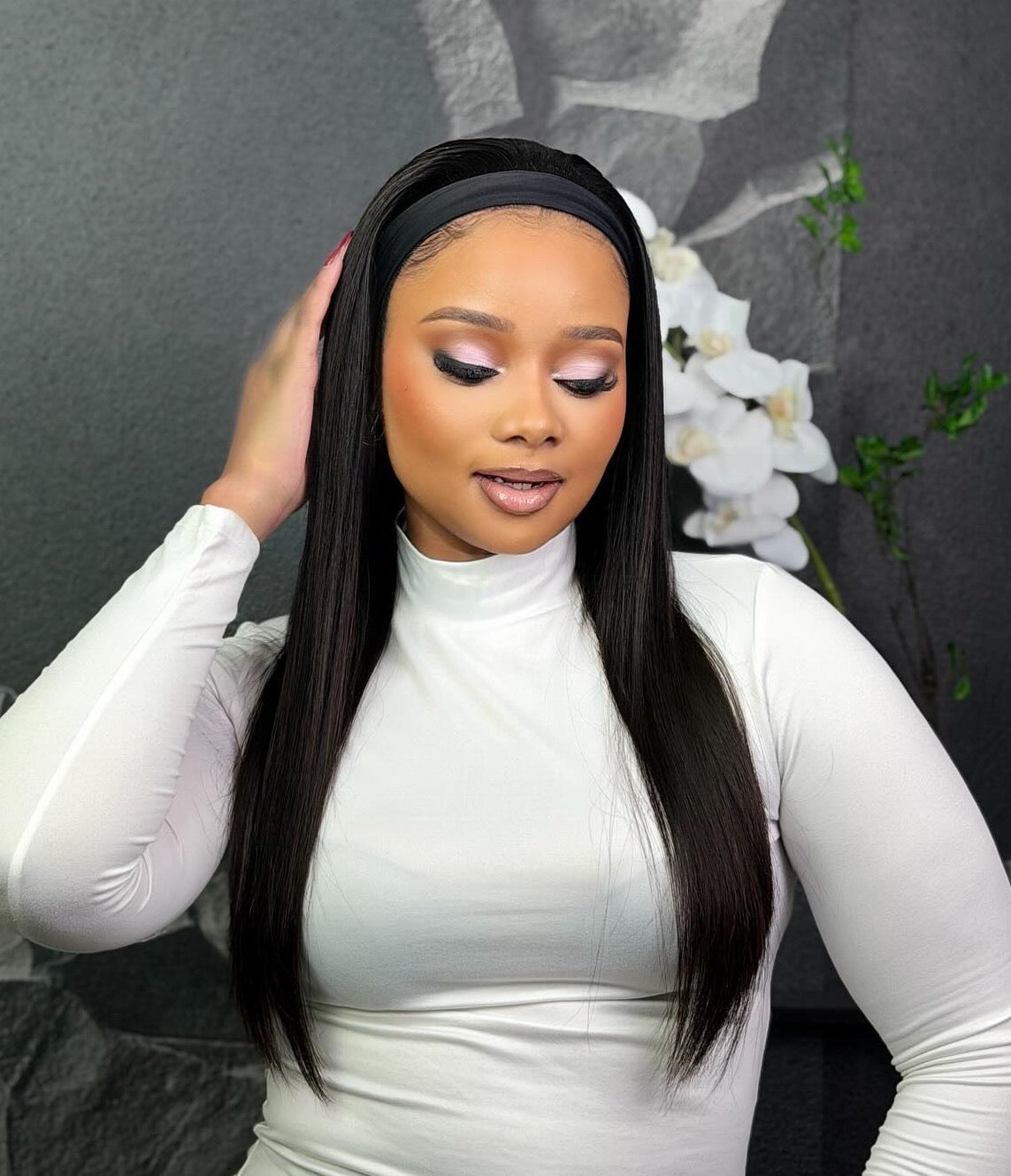 20 Inch Silky Straight Headband Wig Human Hair