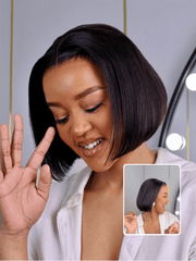 Classic Straight Full Frontal Human Hair Bob Wig